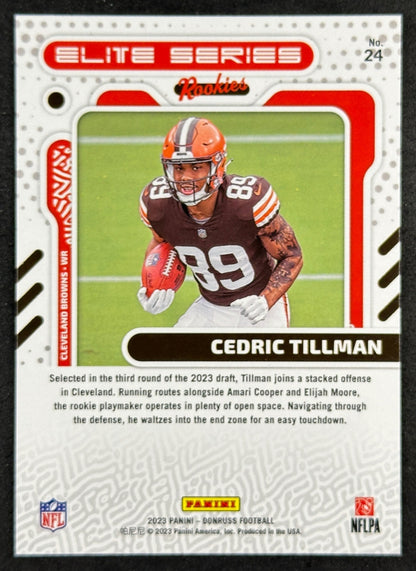 Cedric Tillman 2023 Donruss Elite Series Rookies Browns Sports Trading Card