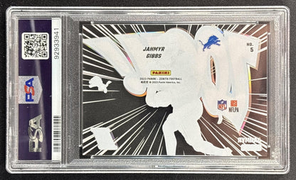 Jahmyr Gibbs 2023 Panini Zenith Zoom! PSA 9 Lions back