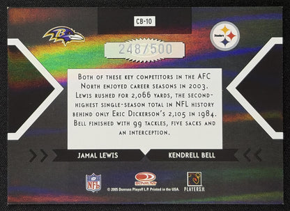 Jamal Lewis Kendrell Bell 2005 Donruss Elite Face 2 Black /500 Panthers