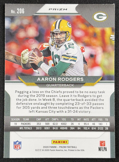 Aaron Rodgers 2020 Panini Prizm Disco Packers