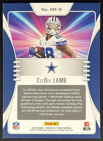 CeeDee Lamb 2020 Panini Rookies & Stars Rookie Rush Cowboys Back
