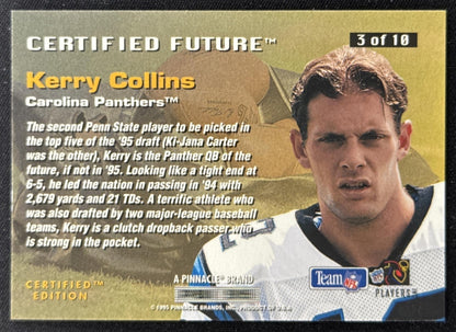 Kerry Collins 1995 Pinnacle Select Certified Future Panthers Sports Trading Card