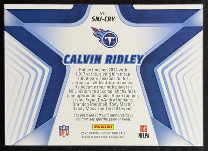 Calvin Ridley 2025 Panini Score Stars of the NFL Jersey Titans back