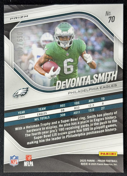DeVonta Smith 2025 Panini Prizm Pandora /400 Eagles Sports Trading Cards