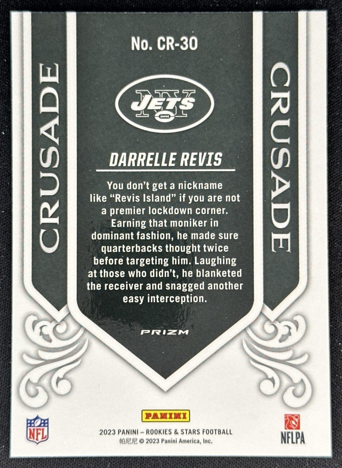 Darrelle Revis 2023 Panini Rookies & Stars Crusade Silver Jets back