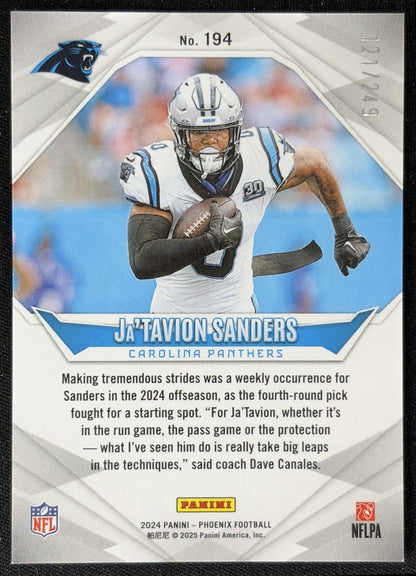 Ja'Tavion Sanders 2024 Panini Phoenix Blue Fade /249 Panthers