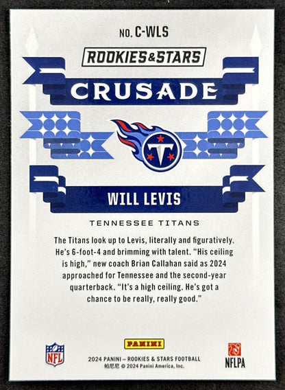 Will Levis 2024 Panini Rookies & Stars Crusade Silver Titans