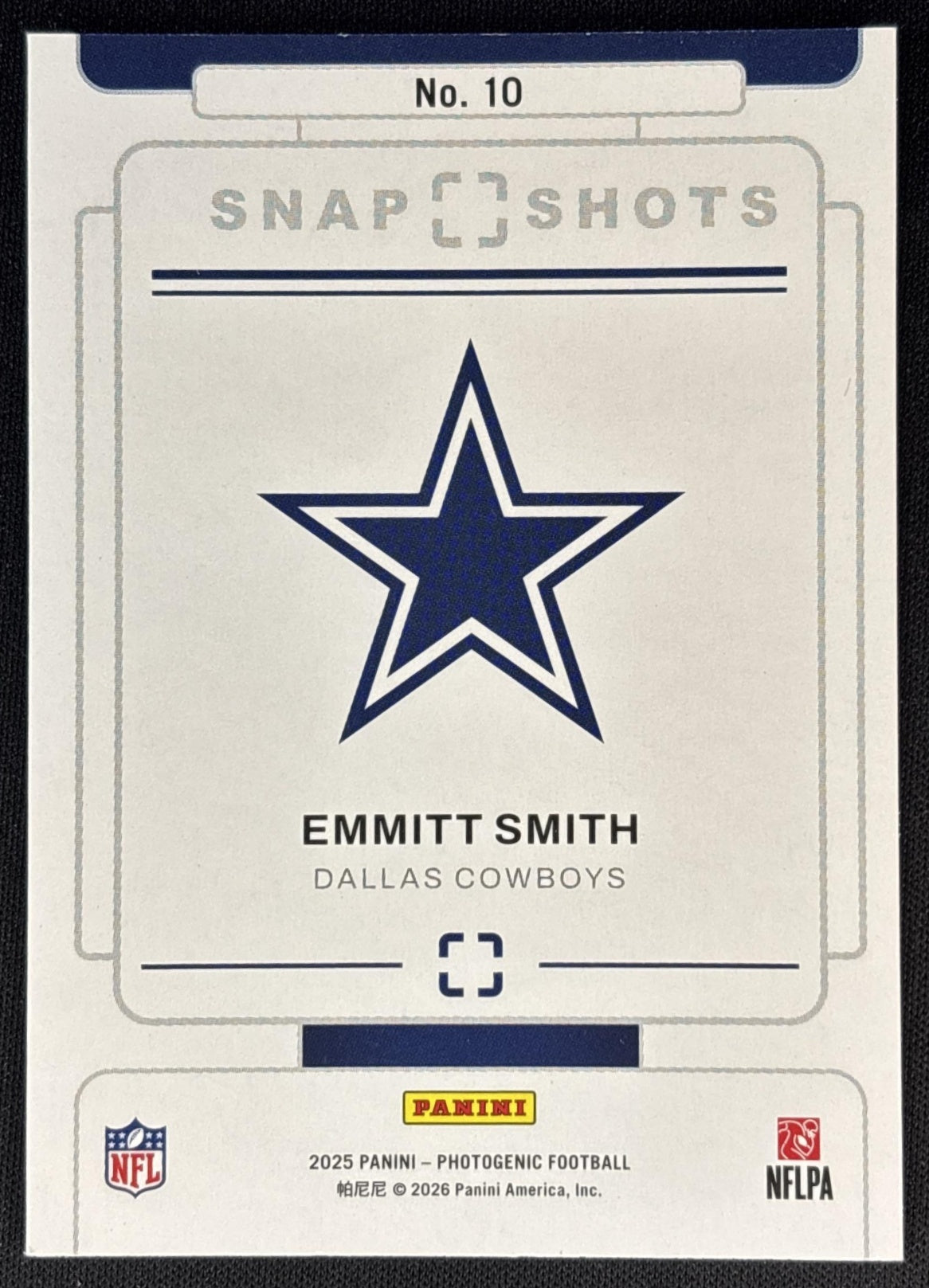 Emmitt Smith 2025 Panini PhotoGenic Championship Snapshots Cowboys
