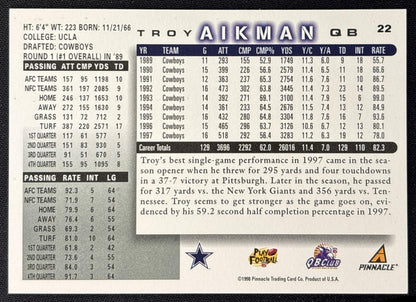 Troy Aikman 1998 Score Cowboys Sports Trading Cards