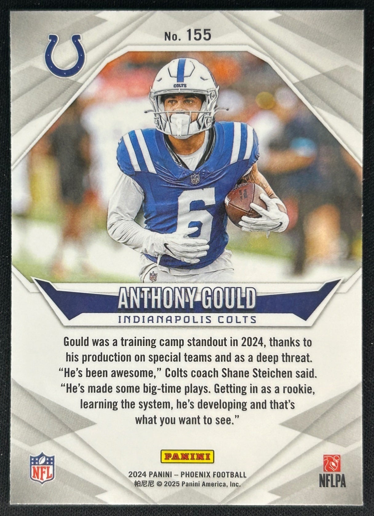 Anthony Gould 2024 Panini Phoenix Colts Sports Trading Cards