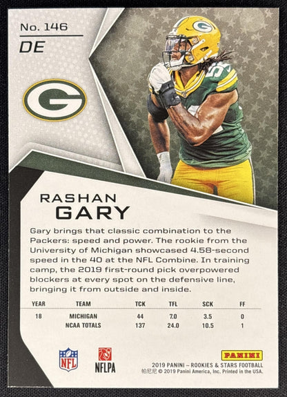 Rashan Gary 2019 Panini Rookies & Stars Packers back