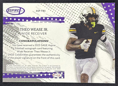 Theo Wease Jr. 2025 SAGE Aspire Auto Blue