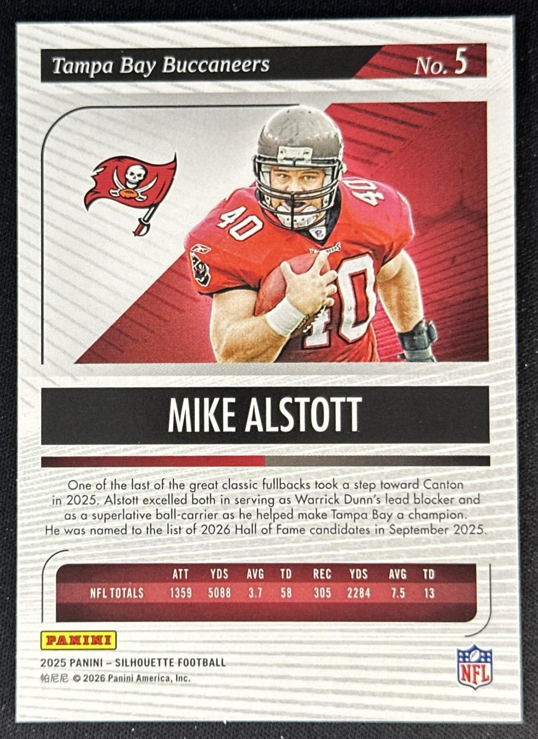 Mike Alstott 2025 Panini Silhouette Buccaneers
