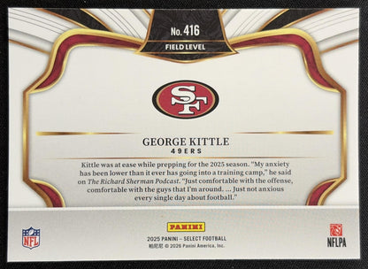 George Kittle 2025 Panini Select Field Level 49ers