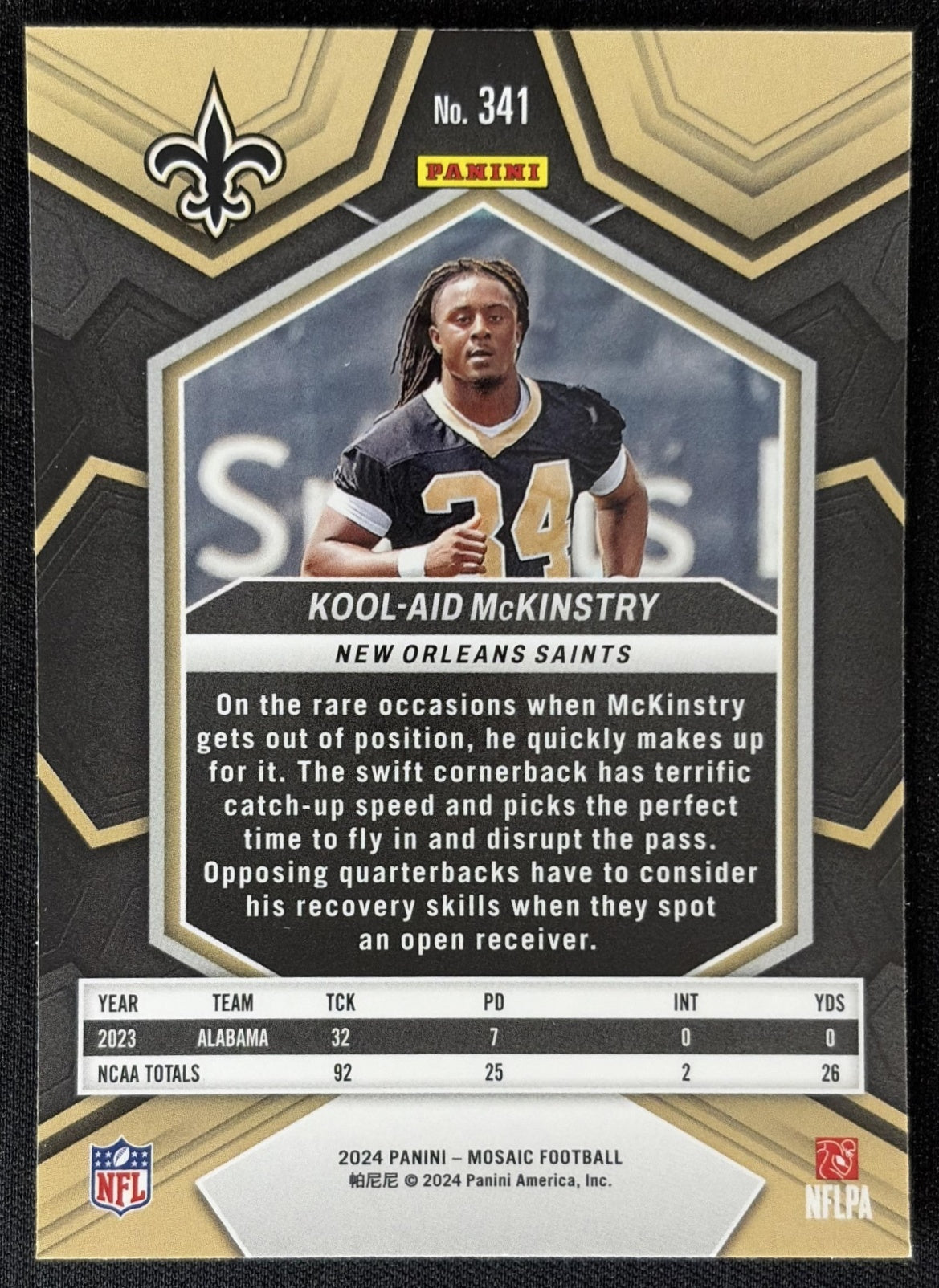 Kool-Aid McKinstry 2024 Panini Mosaic Saints