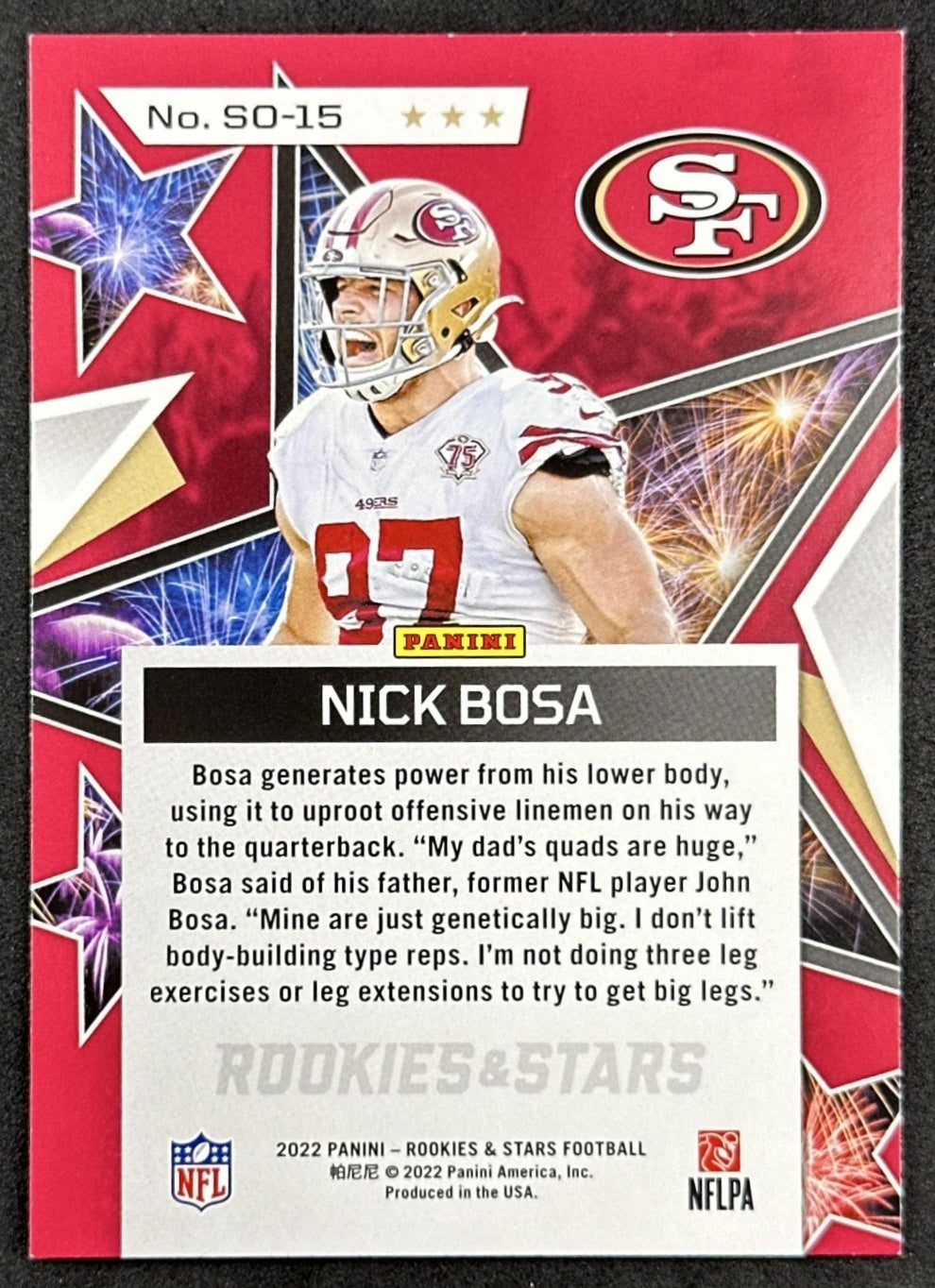 Nick Bosa Standing Ovation 2022 Rookies & Stars 49ers Back