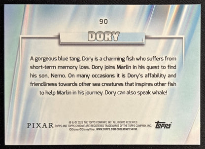 Dory 2026 Topps Chrome Disney Finding Nemo back