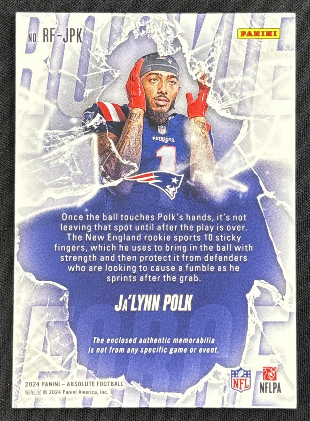 Ja'Lynn Polk 2024 Panini Absolute Rookie Force