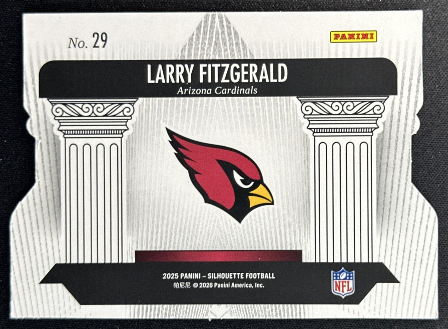 Larry Fitzgerald 2025 Panini Silhouette Pillars of the Game Cardinals