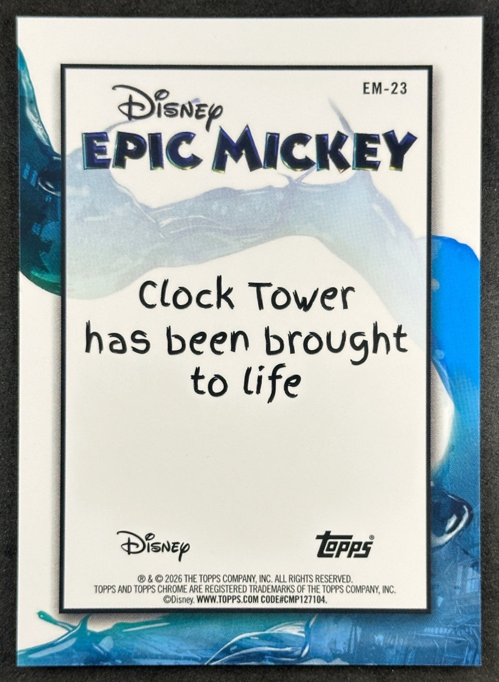 Clock Tower 2026 Topps Disney Neon Epic Mickey Entertainment Cards