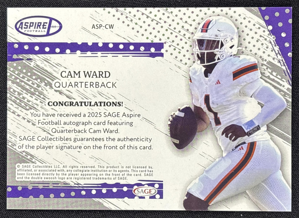 Cam Ward 2025 SAGE Aspire Auto Red