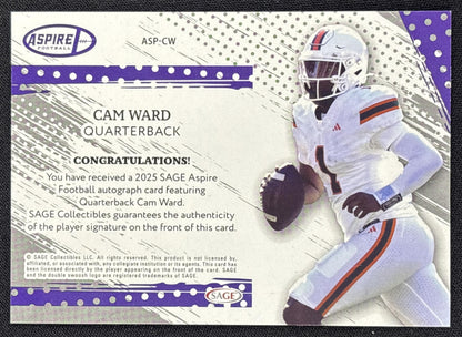 Cam Ward 2025 SAGE Aspire Auto Red