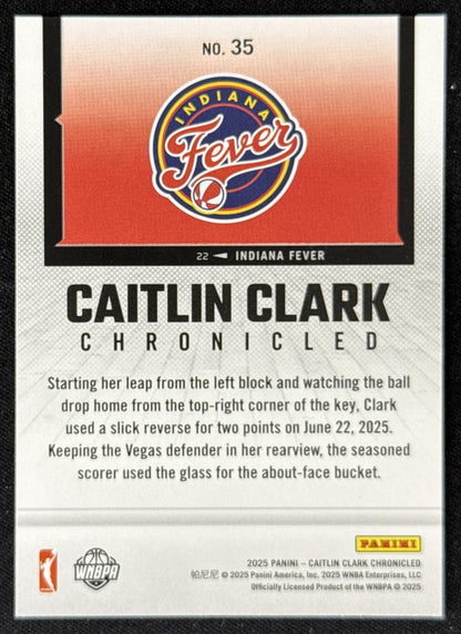 Caitlin Clark 2025 Panini Chronicled WNBA Fever 35 Sports Trading Card