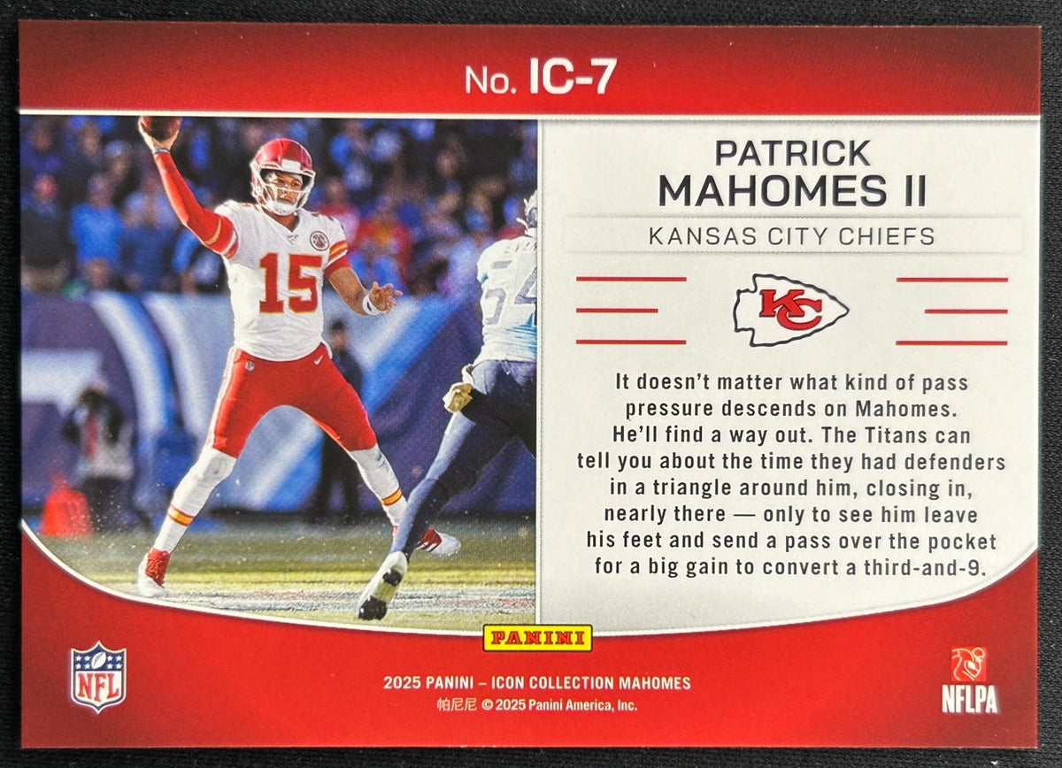 Patrick Mahomes II 2025 Icon Highlights Chiefs Sports Trading Cards