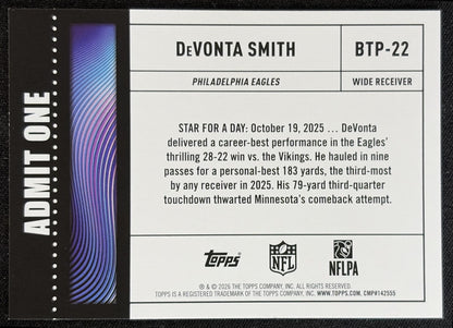 DeVonta Smith 2026 Topps Big Ticket Players Eagles back