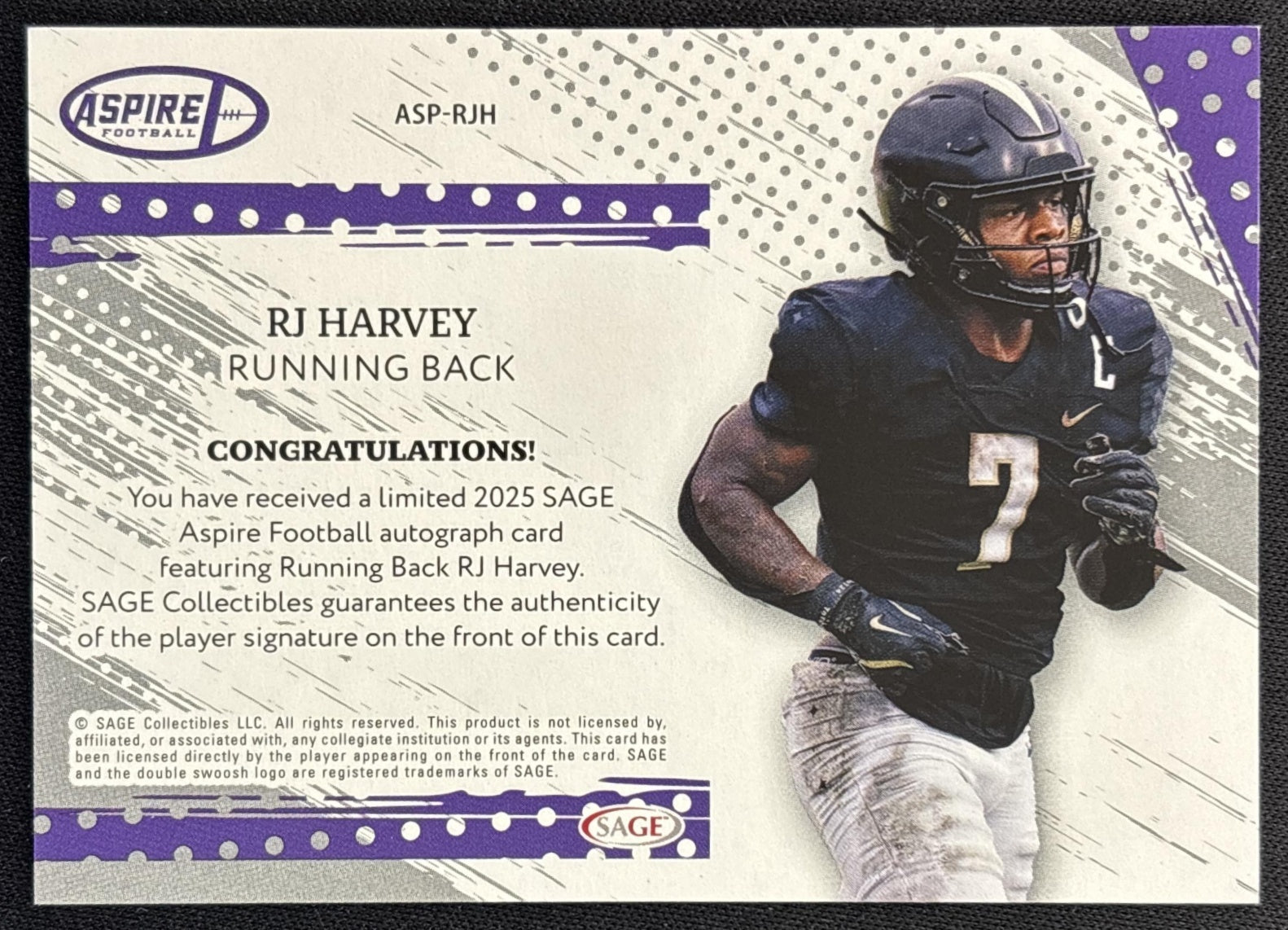 RJ Harvey 2025 Aspire Auto Broncos back