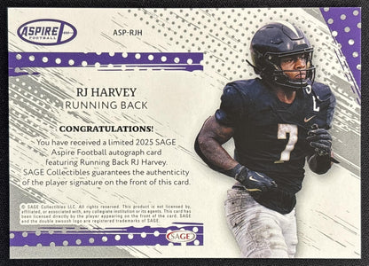 RJ Harvey 2025 Aspire Auto Broncos back