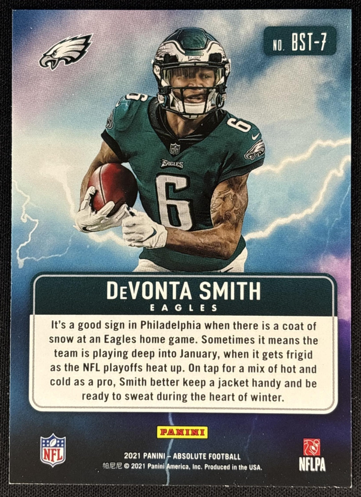 DeVonta Smith 2021 Panini Absolute By Storm Eagles