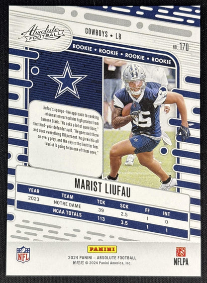 Marist Liufau Absolute /199 Rookie Cowboys back