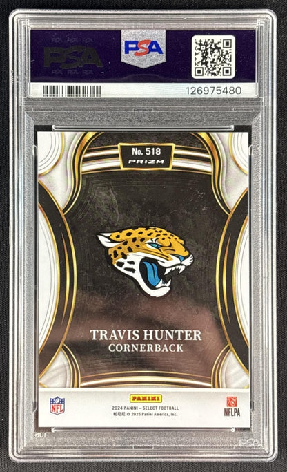 Travis Hunter 2024 Panini Select 2025 XRC Rookie PSA 10 Jaguars back