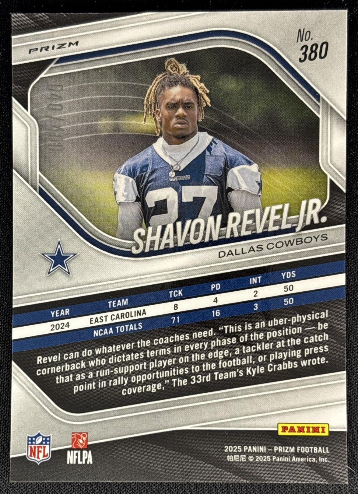 Shavon Revel Jr. 2025 Panini Prizm Pandora /400 Cowboys