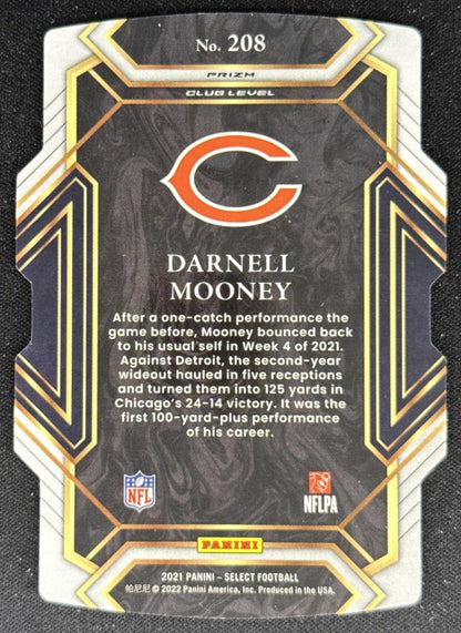 Darnell Mooney 2021 Panini Select Black and Gold Prizm Die Cut Bears Sports Trading Card