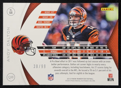Andy Dalton 2013 Panini Momentum Gold /99 Bengals