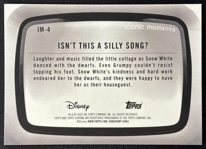 Isn't This a Silly Song? 2026 Chrome Disney Iconic Moments Snow White and the Seven Dwarfs back