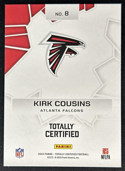 Kirk Cousins 2024 Panini Totally Certified Intriguing Players Falcons back
