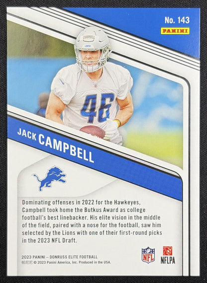 Jack Campbell 2023 Panini Donruss Elite /999 Lions