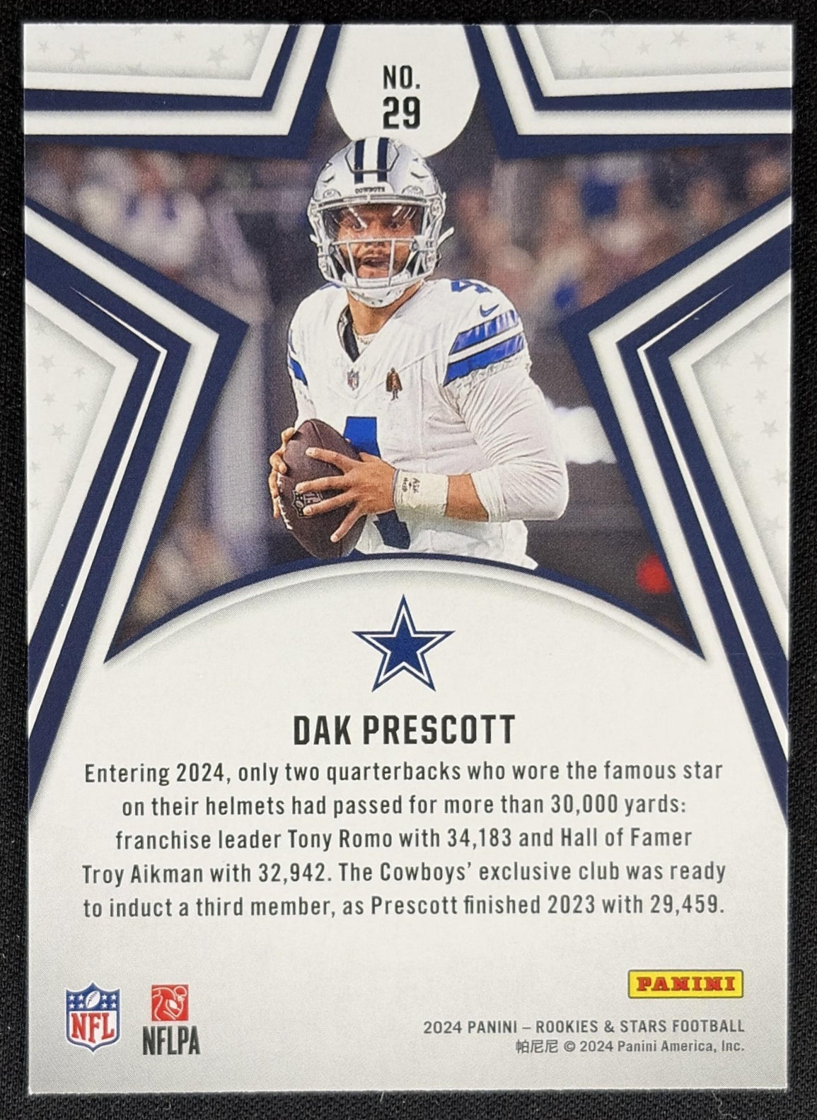 Dak Prescott 2024 Panini Rookies & Stars Longevity Cowboys