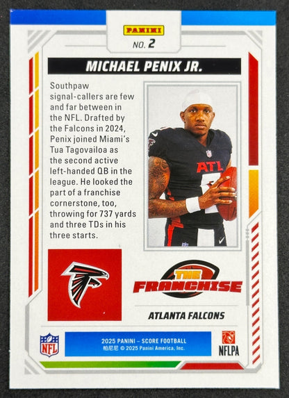 Michael Penix Jr. 2025 Score The Franchise Falcons Sports Trading Cards