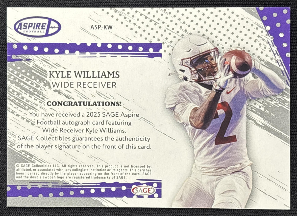 Kyle Williams 2025 SAGE Aspire Auto