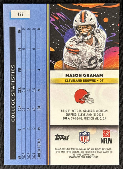 Mason Graham 2025 Topps Cosmic Chrome Browns