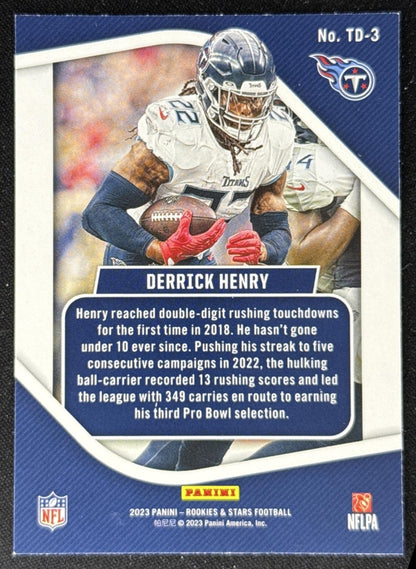 Derrick Henry 2023 Panini Rookies & Stars Touchdown Club Titans Tennessee Titans Sports Trading Card