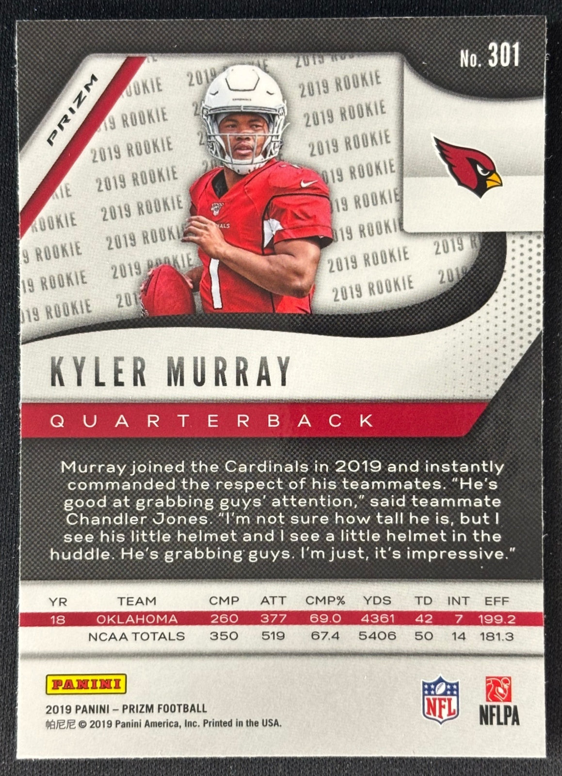 Kyler Murray 2019 Prizm Lazer Cardinals
