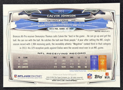 Calvin Johnson 2014 Topps Lions