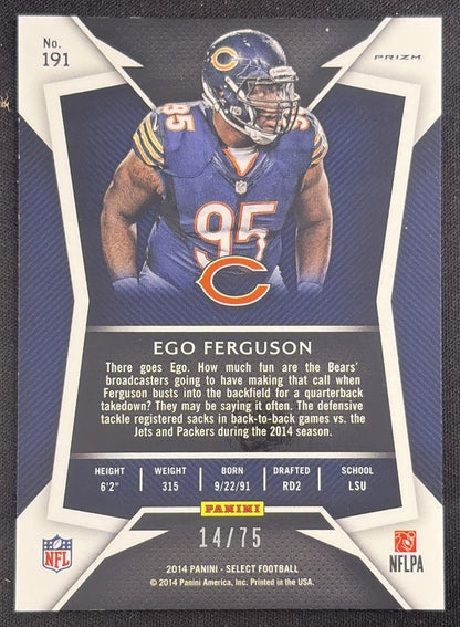 Ego Ferguson 2014 Panini Select Prizm Orange /75 Bears Sports Trading Card