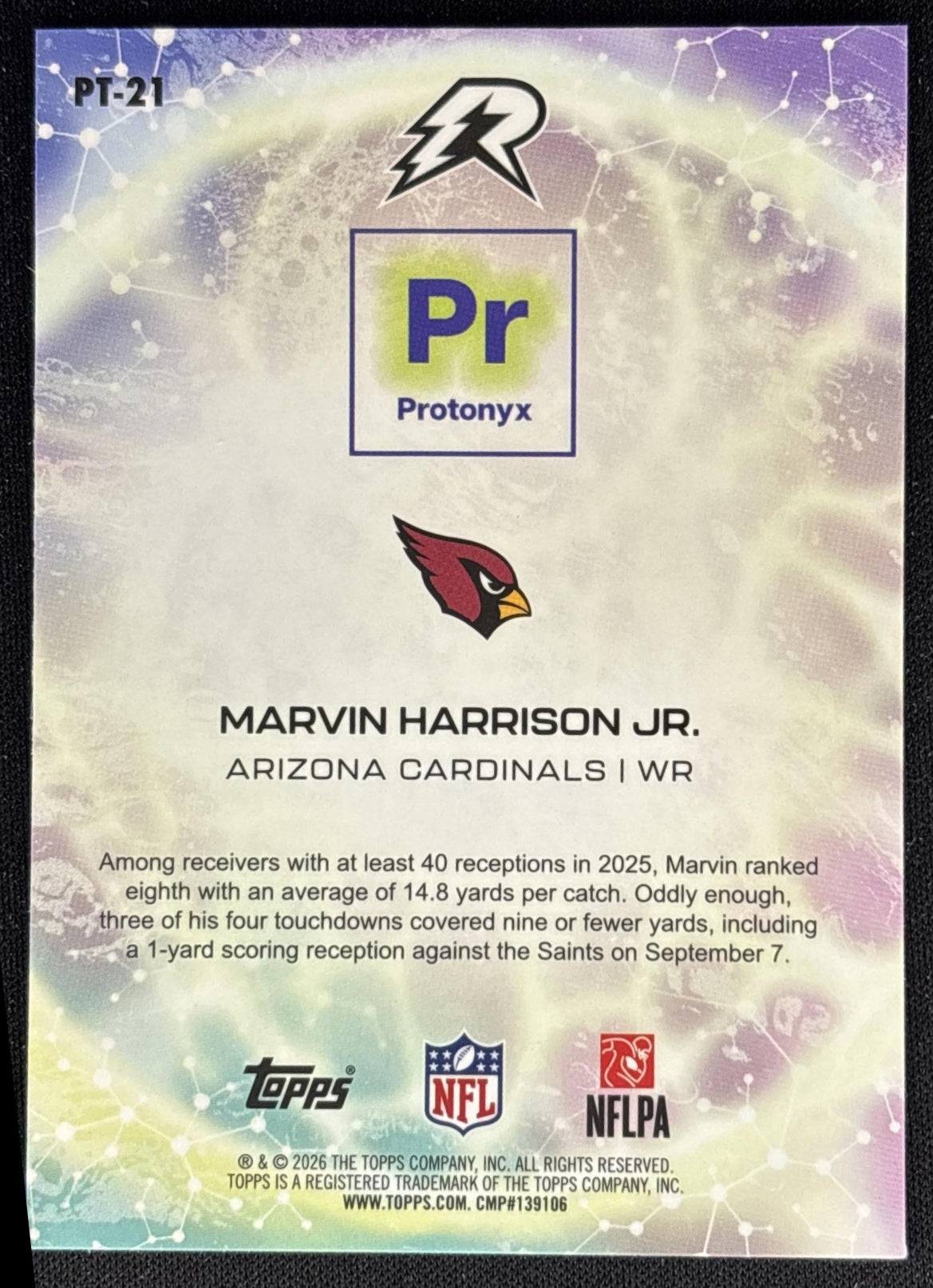 Marvin Harrison Jr. 2025 Topps Resurgence Protonyx Cardinals