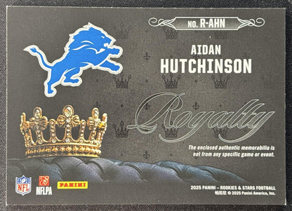 Aidan Hutchinson 2025 Panini Rookies & Stars Royalty Lions back